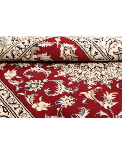 Tappeto Nain Kashmar Persia bianco marrone 173x245