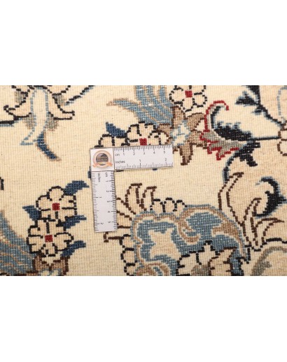 Tappeto Nain Kashmar Persia bianco marrone 173x245