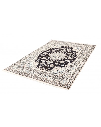 Tappeto Nain Kashmar Persia bianco grigio 144x206