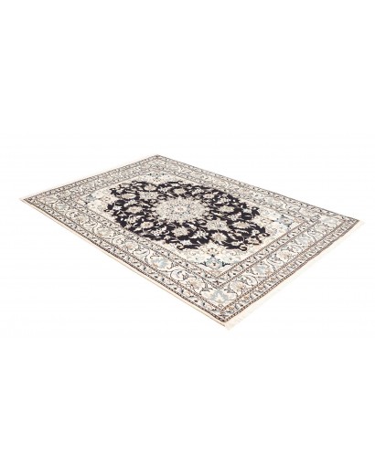 Tappeto Nain Kashmar Persia bianco grigio 144x206