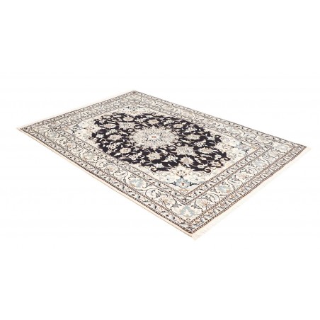 Tappeto Nain Kashmar Persia bianco grigio 144x206