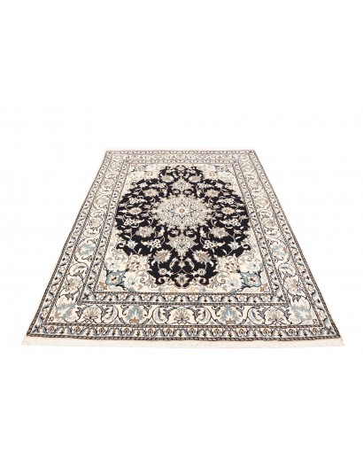 Tappeto Nain Kashmar Persia bianco grigio 144x206