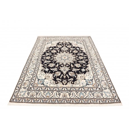 Tappeto Nain Kashmar Persia bianco grigio 144x206