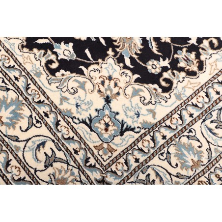 Tappeto Nain Kashmar Persia bianco grigio 144x206