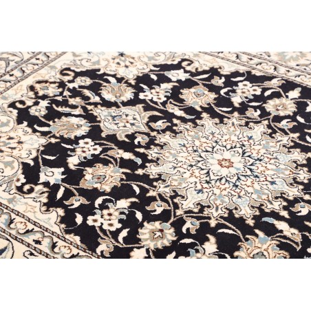 Tappeto Nain Kashmar Persia bianco grigio 144x206