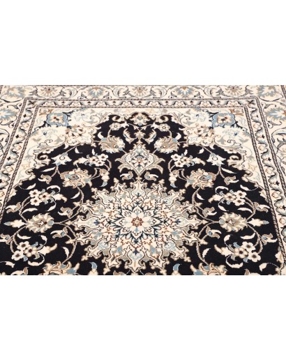 Tappeto Nain Kashmar Persia bianco grigio 144x206