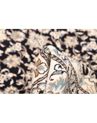 Tappeto Nain Kashmar Persia bianco grigio 144x206