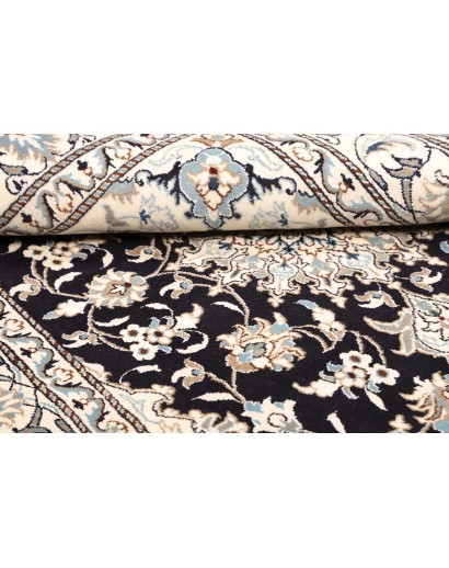 Tappeto Nain Kashmar Persia bianco grigio 144x206