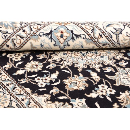 Tappeto Nain Kashmar Persia bianco grigio 144x206