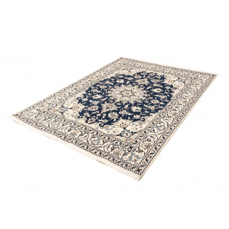 Tappeto Nain Kashmar Persia bianco grigio 153x207