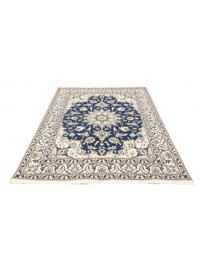 Tappeto Nain Kashmar Persia bianco grigio 153x207