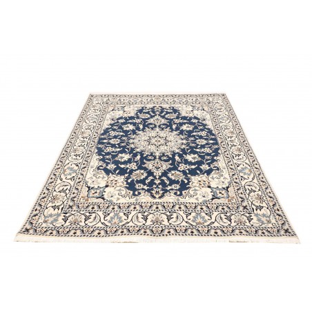 Tappeto Nain Kashmar Persia bianco grigio 153x207