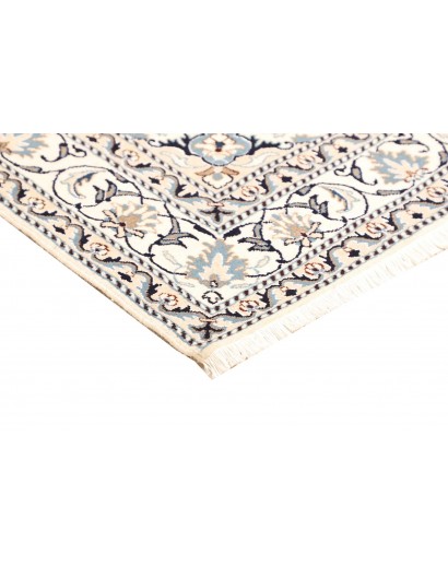 Tappeto Nain Kashmar Persia bianco grigio 153x207