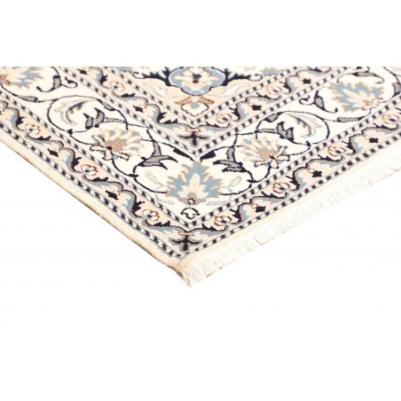 Tappeto Nain Kashmar Persia bianco grigio 153x207