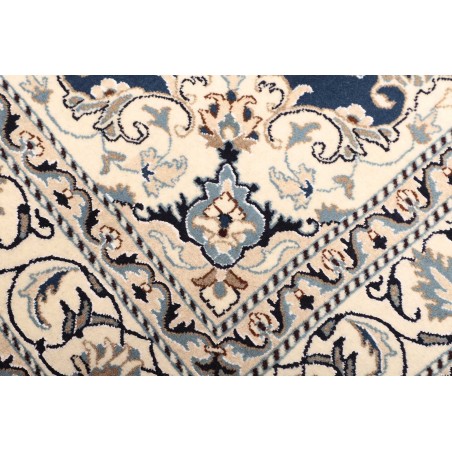 Tappeto Nain Kashmar Persia bianco grigio 153x207