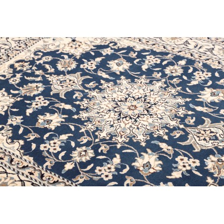 Tappeto Nain Kashmar Persia bianco grigio 153x207