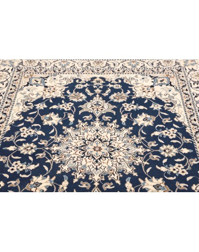 Tappeto Nain Kashmar Persia bianco grigio 153x207