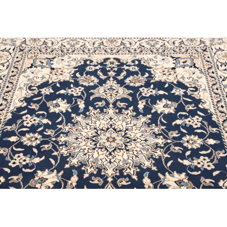 Tappeto Nain Kashmar Persia bianco grigio 153x207