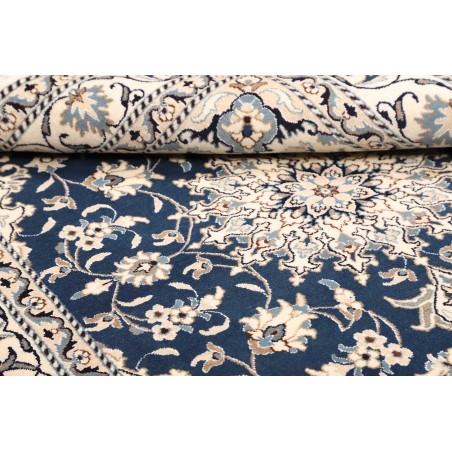 Tappeto Nain Kashmar Persia bianco grigio 153x207