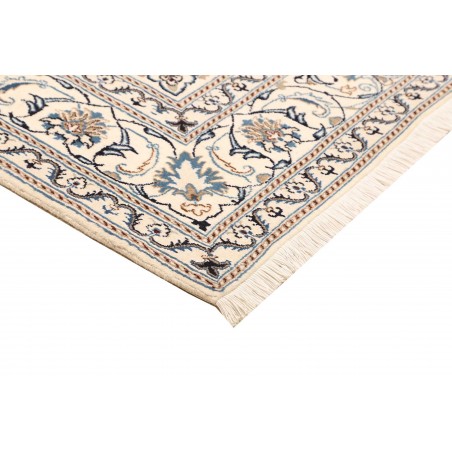 Tappeto Nain Kashmar Persia bianco grigio 197x293