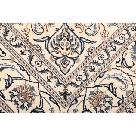 Tappeto Nain Kashmar Persia bianco grigio 197x293