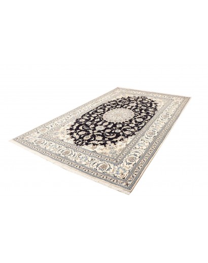 Tappeto Nain Kashmar Persia bianco grigio 183x305