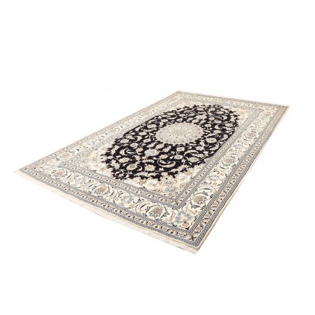 Tappeto Nain Kashmar Persia bianco grigio 183x305