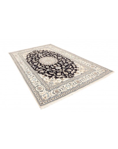 Tappeto Nain Kashmar Persia bianco grigio 183x305