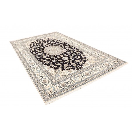 Tappeto Nain Kashmar Persia bianco grigio 183x305