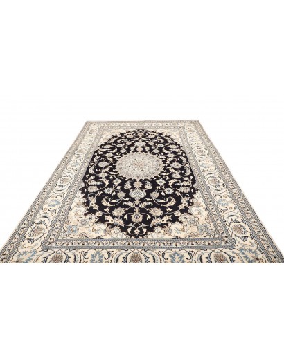 Tappeto Nain Kashmar Persia bianco grigio 183x305