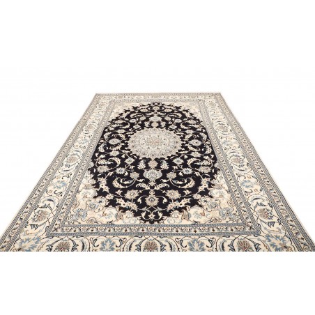 Tappeto Nain Kashmar Persia bianco grigio 183x305