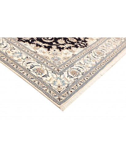 Tappeto Nain Kashmar Persia bianco grigio 183x305