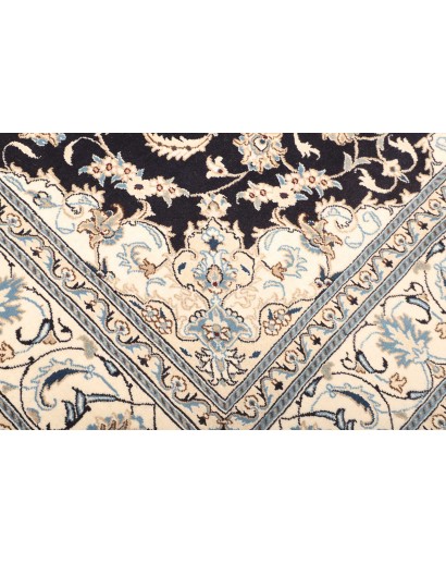 Tappeto Nain Kashmar Persia bianco grigio 183x305
