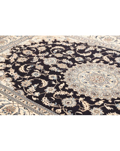 Tappeto Nain Kashmar Persia bianco grigio 183x305