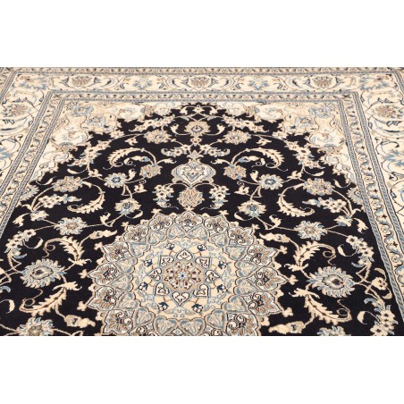 Tappeto Nain Kashmar Persia bianco grigio 183x305