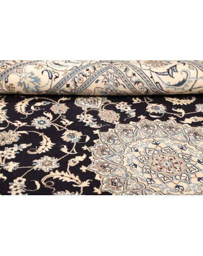 Tappeto Nain Kashmar Persia bianco grigio 183x305