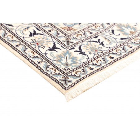 Tappeto Nain Kashmar Persia bianco grigio 145x205