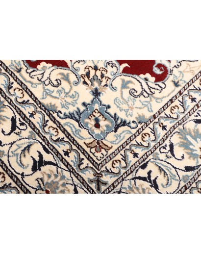 Tappeto Nain Kashmar Persia bianco grigio 145x205