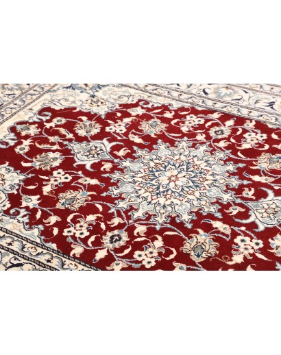 Tappeto Nain Kashmar Persia bianco grigio 145x205