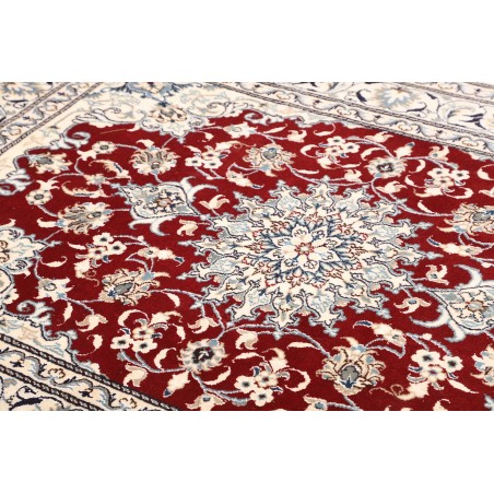 Tappeto Nain Kashmar Persia bianco grigio 145x205