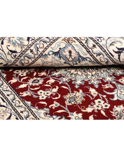 Tappeto Nain Kashmar Persia bianco grigio 145x205