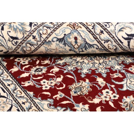 Tappeto Nain Kashmar Persia bianco grigio 145x205