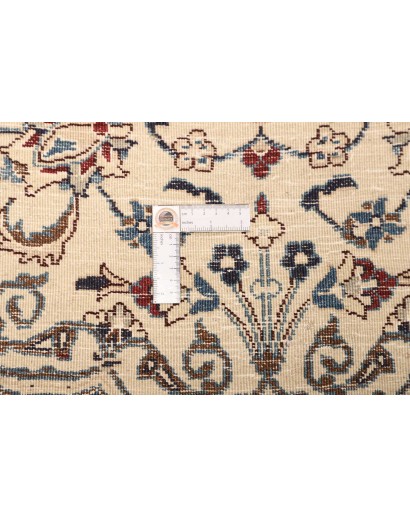 Tappeto Nain Kashmar Persia bianco azzurro 200x285