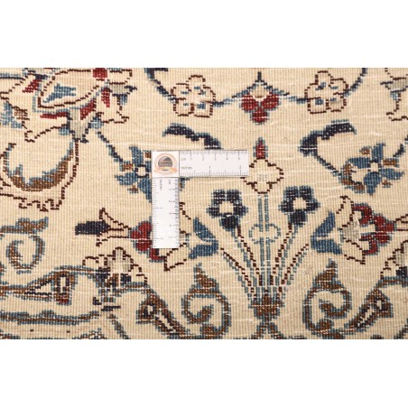Tappeto Nain Kashmar Persia bianco azzurro 200x285