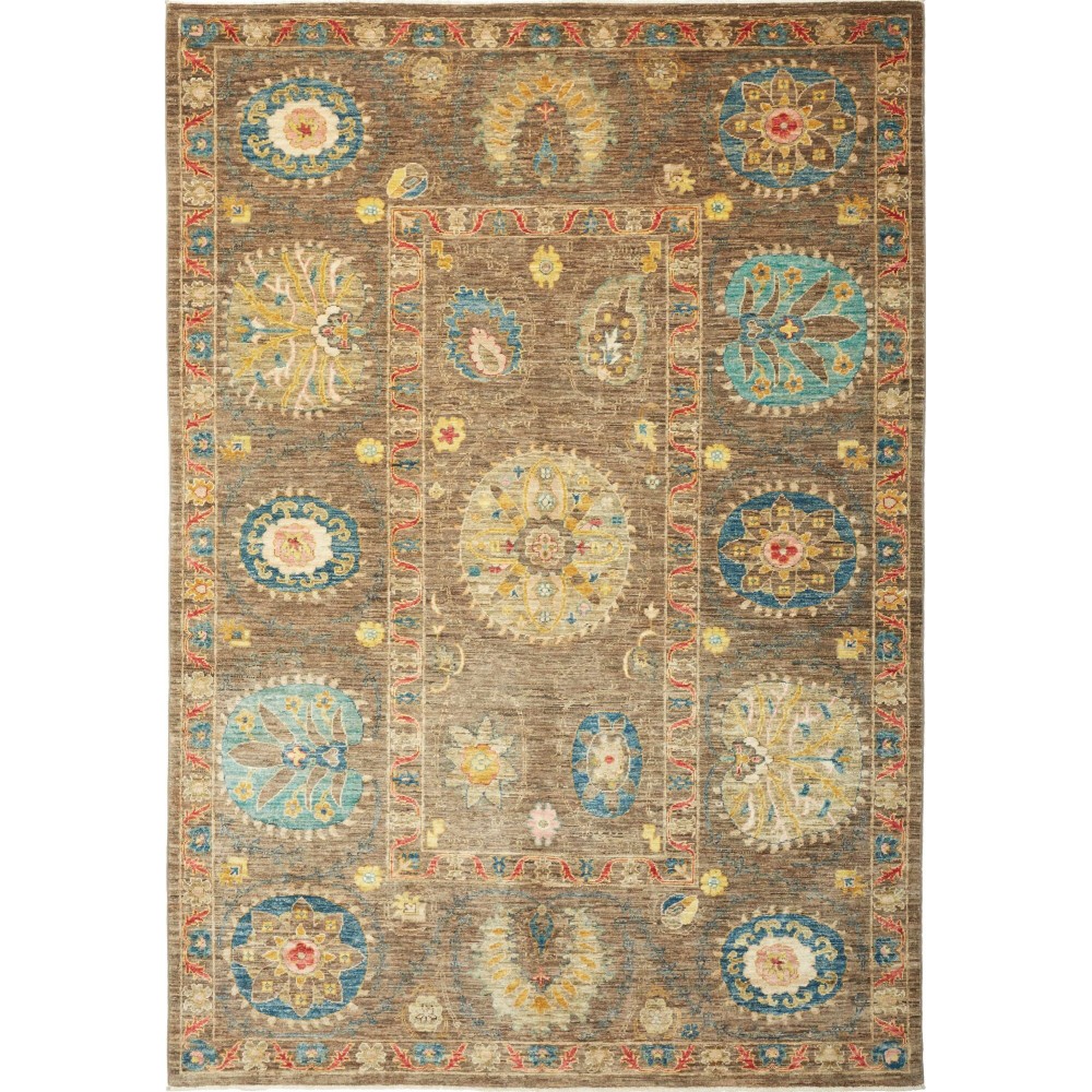 Tappeto Tribal Pakistan marrone giallo 170x243 Tappeto Tribal Pakistan marrone giallo 170x243