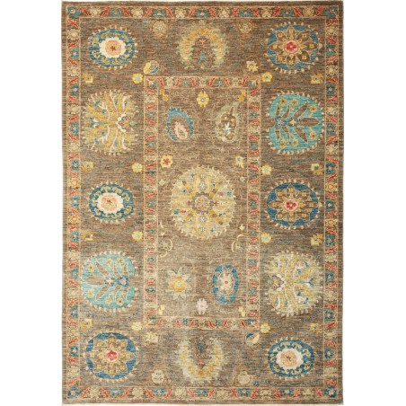 Tappeto Tribal Pakistan marrone giallo 170x243