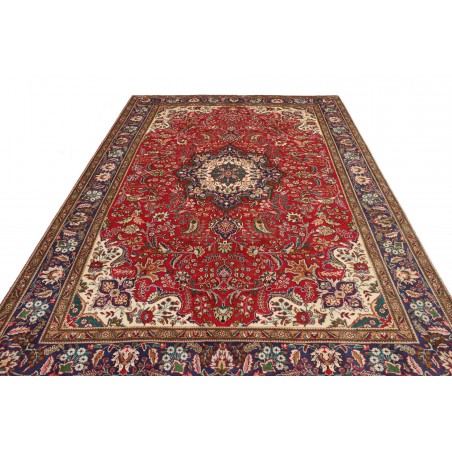 Tappeto Tabriz Persia marrone grigio 200x303