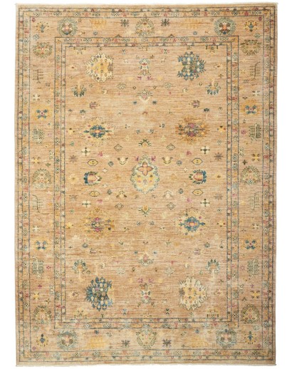 Tappeto Malka Pakistan marrone azzurro 171x230