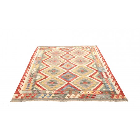 Tappeto Kilim Afghanistan marrone bianco 156x194