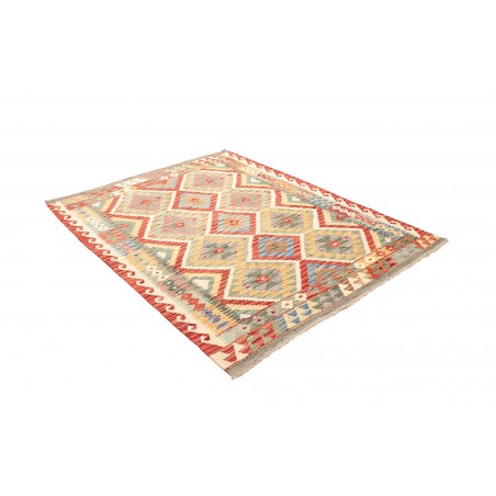Tappeto Kilim Afghanistan marrone bianco 156x194